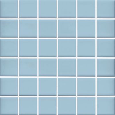 Imperial Sky Blue Gloss Ceramic Mosaic Wall and Floor Tile - 2 in.