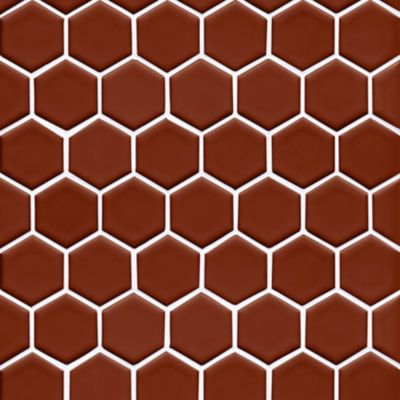 Imperial Sienna Gloss Hex Ceramic Mosaic Wall and Floor Tile - 2 in.