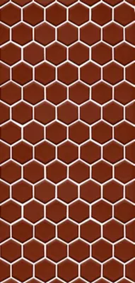 Imperial Sienna Gloss Hex Ceramic Mosaic Wall and Floor Tile - 2