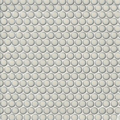 Penny Round Milk Porcelain Mosaic Wall and Floor Tile