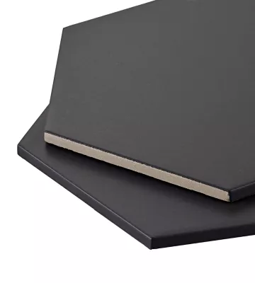Black Hex Porcelain Wall and Floor Tile - 10 in. - The Tile Shop