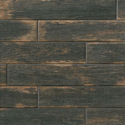 Bora Black Straight Porcelain Wall and Floor Tile - 3 x 17 in.