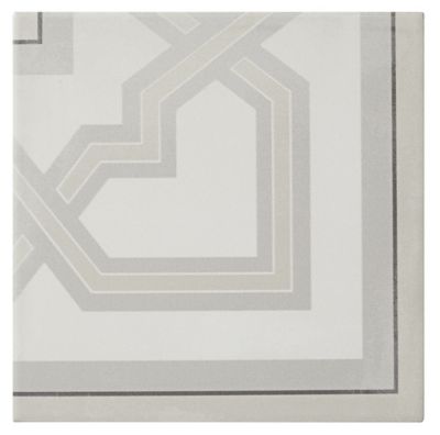 Avenue Grey Angle Matte Porcelain Wall and Floor Tile - 7 x 7 in.