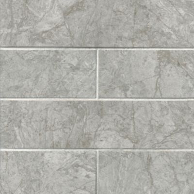 Aqua Grigio Polished Porcelain Wall and Floor Tile - 3 x 12 in.