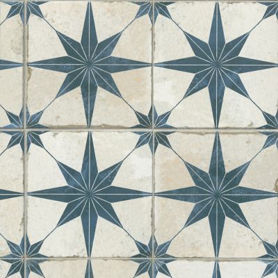 Star Blue Ceramic Wall and Floor Tile - 18 x 18 in.