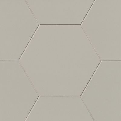 Metropolis Light Grey Polished Hex Porcelain Wall and Floor Tile - 12 x 12 in.