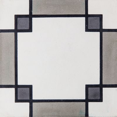Blair Encaustic Square Pattern Cement Wall and Floor Tile - 8 in.