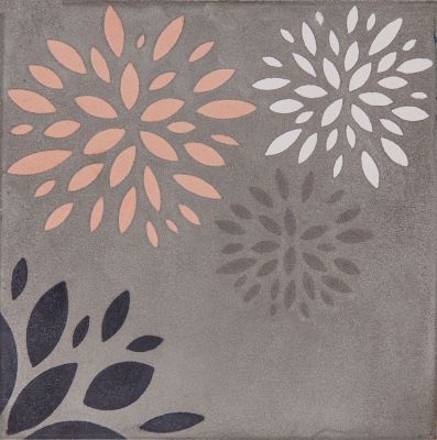 Diadem Encaustic Square Pattern Cement Wall and Floor Tile - 8 in.