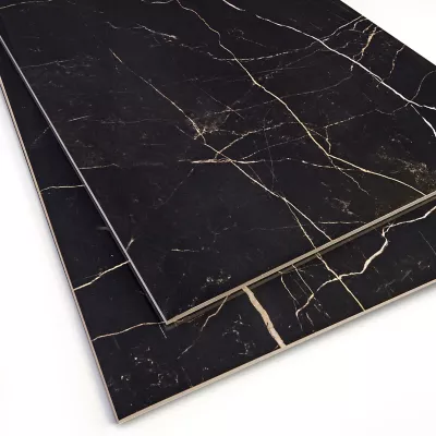 まるみみ Marmi Classico Nero Venato Ret Pol Porcelain Floor Tile - 24 x 47