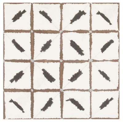 Annie Selke Ikat Black Porcelain Wall and Floor Tile - 20 x 20 in.