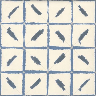 Annie Selke Ikat Blue Porcelain Wall and Floor Tile - 20 x 20 in.