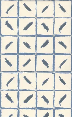 Annie Selke Ikat Blue Porcelain Wall and Floor Tile - 20 x 20 in