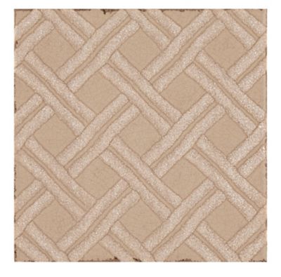 Annie Selke Lattice Café au Lait Ceramic Wall Tile - 6 x 6 in.