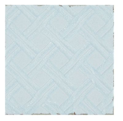 Annie Selke Lattice Ice Blue Ceramic Wall Tile - 6 x 6 in.