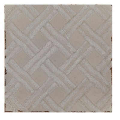 Annie Selke Lattice Smoke Grey Ceramic Wall Tile - 6 x 6 in.