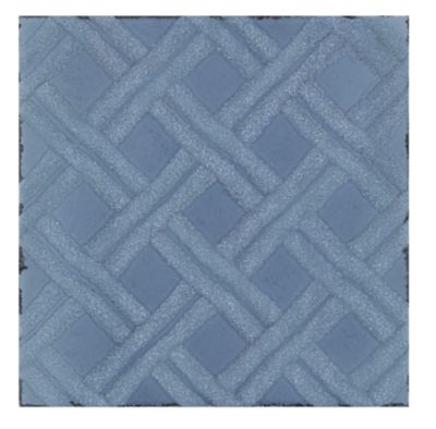 Annie Selke Lattice Smokey Blue Ceramic Wall Tile - 6 x 6 in.