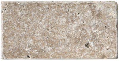 Bucak Dark Walnut Tumbled Travertine Wall and Floor Tile Sample