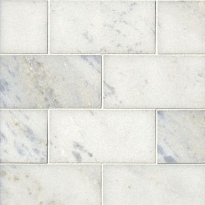 Africa Tempesta Polished Marble Wall and Floor Tile - 3 x 6 in