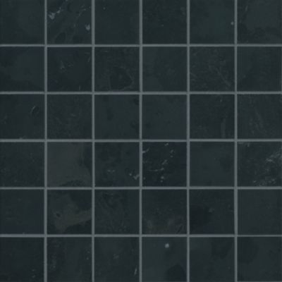 Noir Honed Limestone Mosaic Wall and Floor Tile - 2 x 2 in