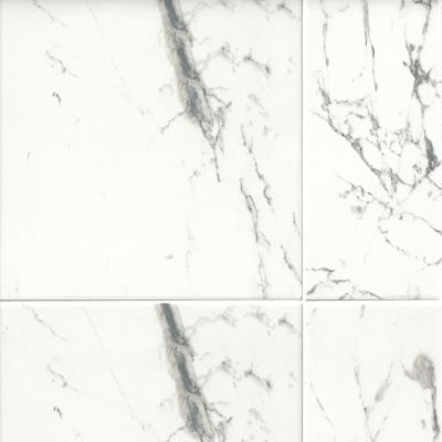 Lombardia White Satin Porcelain Wall and Floor Tile 13 x 13 in