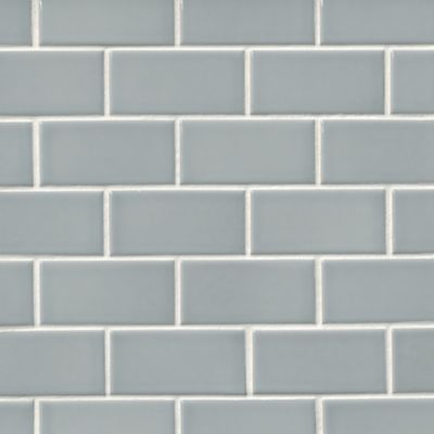 Gloss Blue Grey Amalfi Porcelain Mosaic Wall and Floor Tile