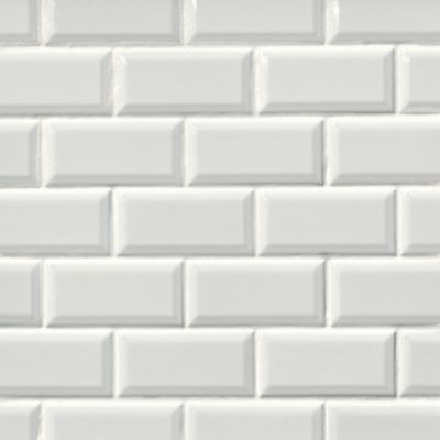 Bevel Gloss White Amalfi Porcelain Mosaic Wall Tile