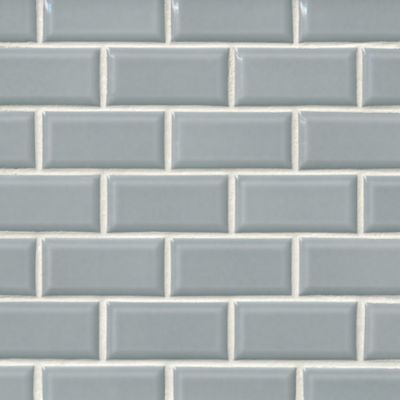 Bevel Gloss Blue Grey Amalfi Porcelain Mosaic Wall Tile