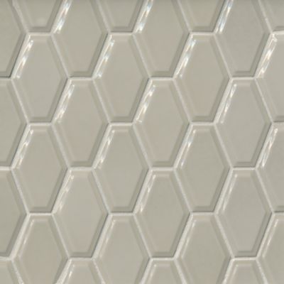 Neo Hex Gloss Light Brown Porcelain Mosaic Wall Tile