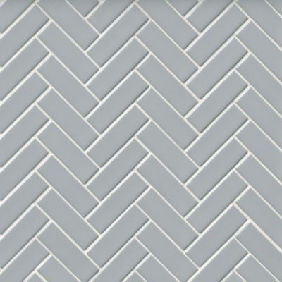 Herringbone Gloss Denim Porcelain Mosaic Wall and Floor Tile