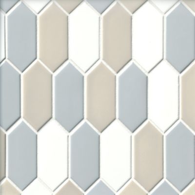 Picket Belmont Mix Porcelain Mosaic Wall and Floor Tile