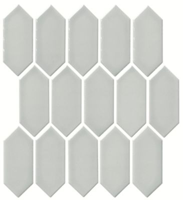 Picket Gloss Moss Porcelain Mosaic Wall and Floor Tile Sample