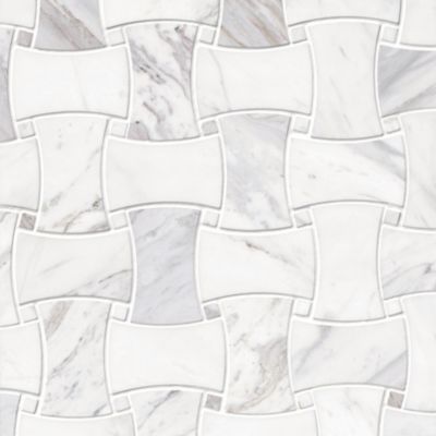 Volakas Honed Delray Marble Mosaic Wall and Floor Tile