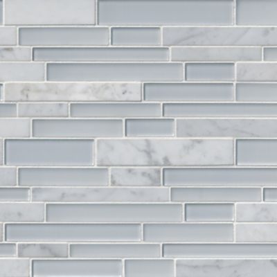 Key Largo Glass Mix Athens Stone and Glass Mosaic Wall Tile