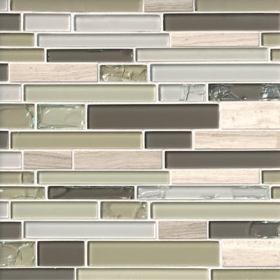 Legno Athens Stone and Glass Mosaic Wall and Floor Tile