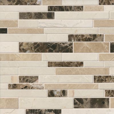 Vashon Island Mix Athens Marble Mosaic Wall and Floor Tile