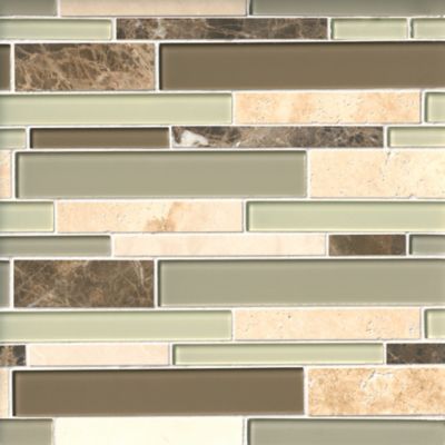 West Hampton Blend Athens Stone and Glass Mosaic Wall Tile
