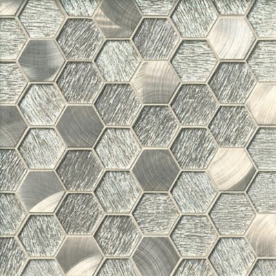 Posh Light Gold Glass Mosaic Wall Tile