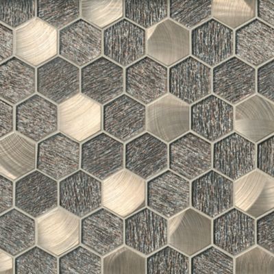 Posh Light Bronze Glass Mosaic Wall Tile