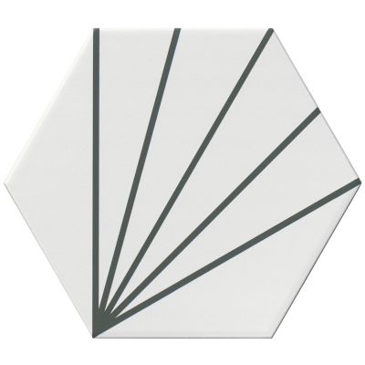 Ragno Blanco Matte Porcelain Hex Wall and Floor Tile - 10 in.