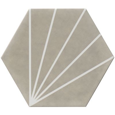 Ragno Taupe Matte Porcelain Hex Wall and Floor Tile - 10 in.