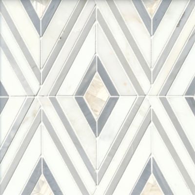 Victoria Grey Antoinette Marble Mosaic Wall Tile