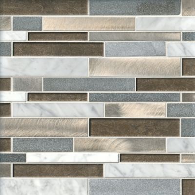 Milan Glass with Metal Mosaic Wall Tile