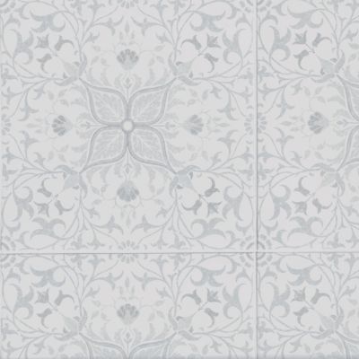 Morris & Co. Pure Net Cloud Grey Porcelain Wall and Floor Tile - 13 x 13 in.