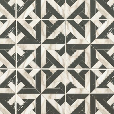 Sunset Black Patterned Wall & Floor Tiles (22cm x 22cm)