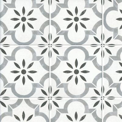 Laura Ashley Sunflower Charcoal with Cloud Blue Porcelain Wall and Floor  Tile - 8 x 8 in. - The Tile Shop