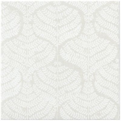 Annie Selke Flora Coconut Milk Porcelain Wall and Floor Tile - 18 x 18 in.