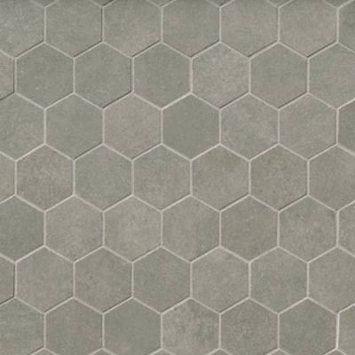 Element Concreto Hex Porcelain Mosaic Wall and Floor Tile - 2 in.