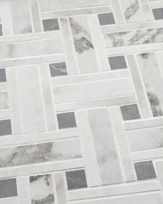 Livingstone Arabescato Porcelain Mosaic Wall and Floor Tile - 12 x