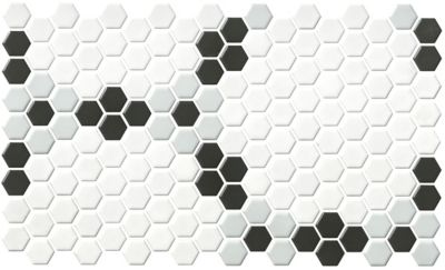 Hex Matte Collodi Porcelain Mosaic Wall and Floor Tile - 1 in.