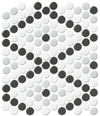 Penny Round Matte Barga Porcelain Mosaic Wall and Floor Tile